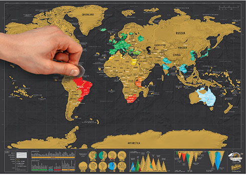 Carte du Monde à Gratter Deluxe Carte du Monde à Gratter Deluxe
